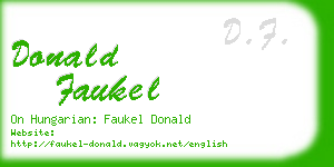 donald faukel business card